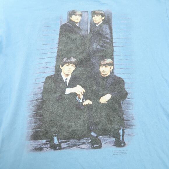 Vintage Y2K Cygnus The Beatles blue graphic band t-shirt Small - Picture 2 of 6